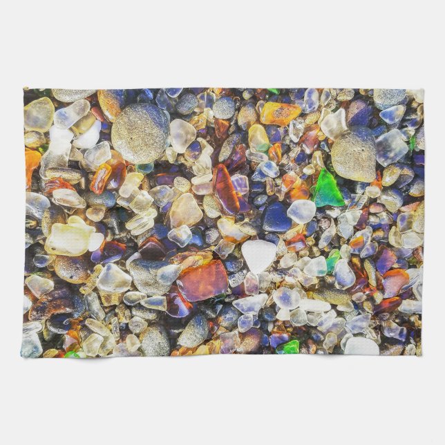 Linge De Cuisine Verre de mer coloré (Horizontal)