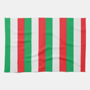 Linge De Cuisine Vert, blanc et rouge - Drapeau italien