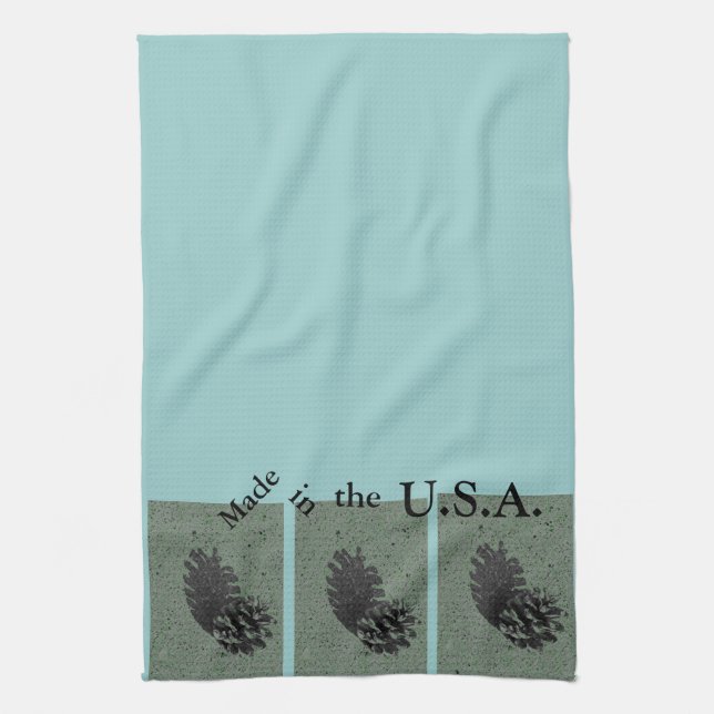 Linge De Cuisine Vert et fait aux Etats-Unis (Vertical)