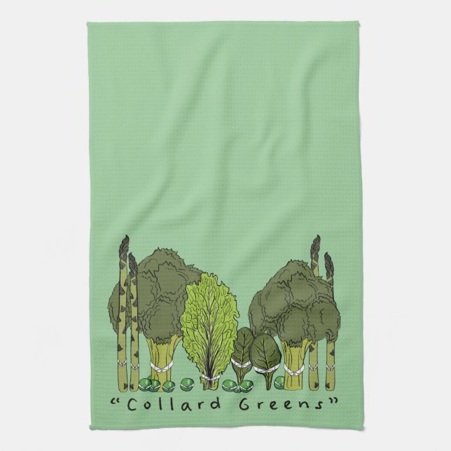 Linge De Cuisine Verts formels de collard (Vertical)