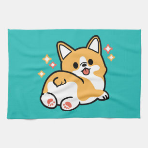 Linge De Cuisine Vibes Corgi Butt et Nap - Joli chien couché