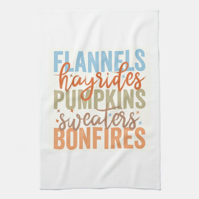 Linge De Cuisine Vibes d'automne amusantes (Vertical)