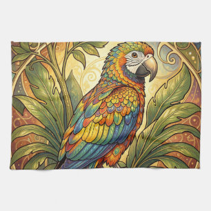 Linge De Cuisine Vibrant perroquet arc-en-ciel Art nouveau