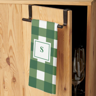 Linge De Cuisine Vichy à carreaux et monogramme