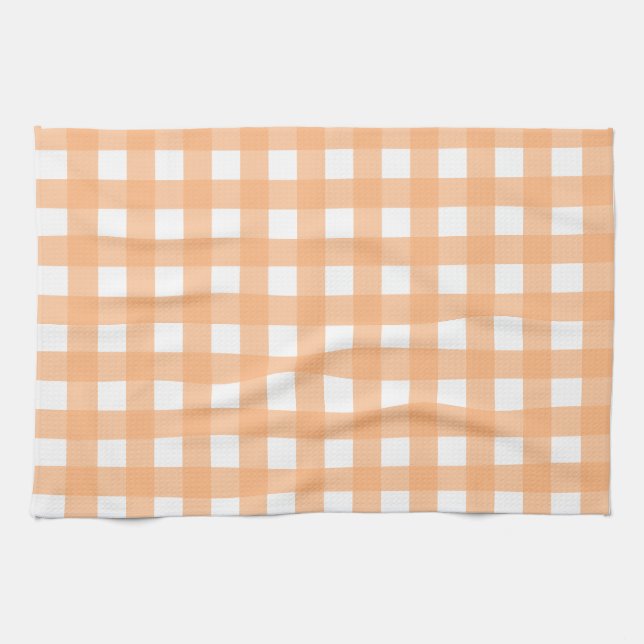 Linge De Cuisine Vichy Orange clair (Horizontal)