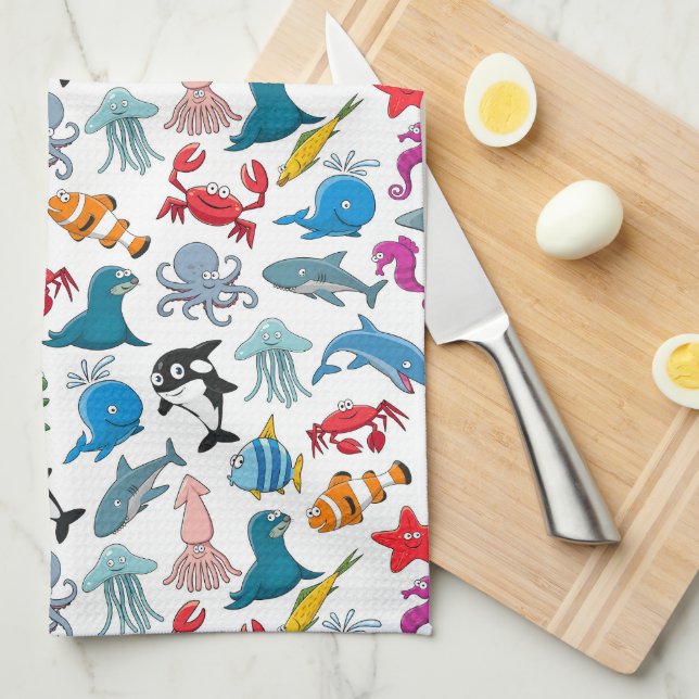 Linge De Cuisine Vie maritime (Quart Plié)