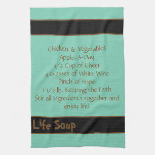 Linge De Cuisine Vie Soupe Cuisine Serviette-Double Bande