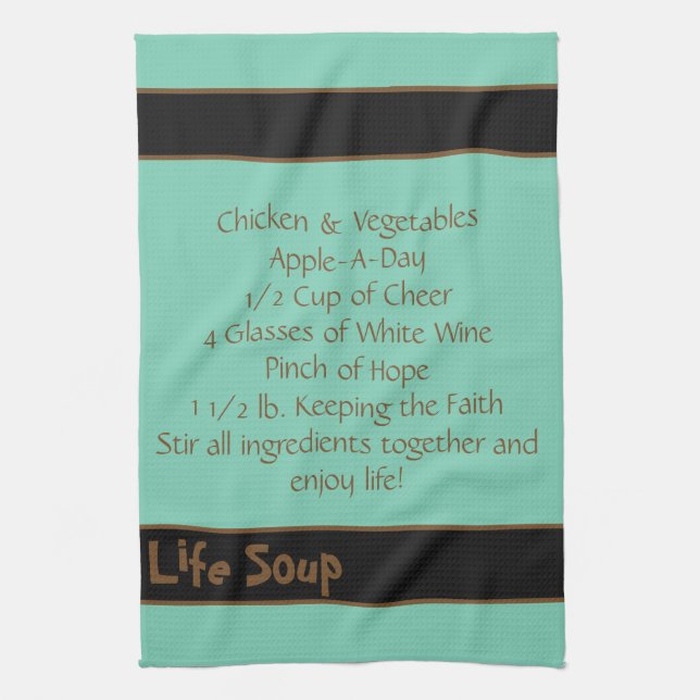 Linge De Cuisine Vie Soupe Cuisine Serviette-Double Bande (Vertical)