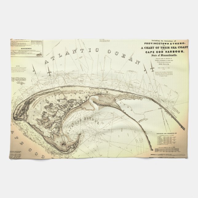Linge De Cuisine Vieille (1833) cartes de Provincetown Truro (Horizontal)