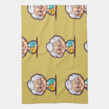 Vieille dame au poulet