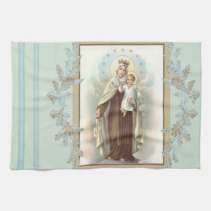 Linge De Cuisine Vierge Marie béni le mont Carmel Jésus