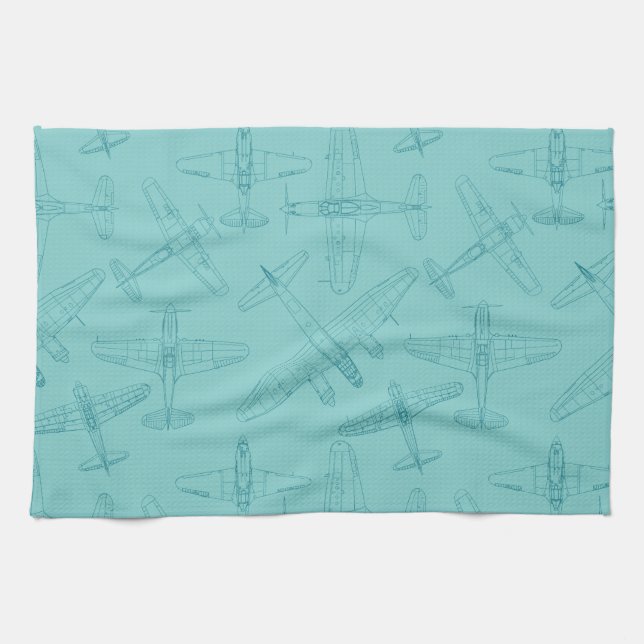 Linge De Cuisine Vieux avions (Horizontal)