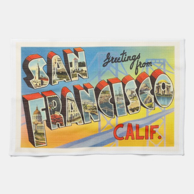 Linge De Cuisine Vieux souvenir de voyage de San Francisco la (Horizontal)