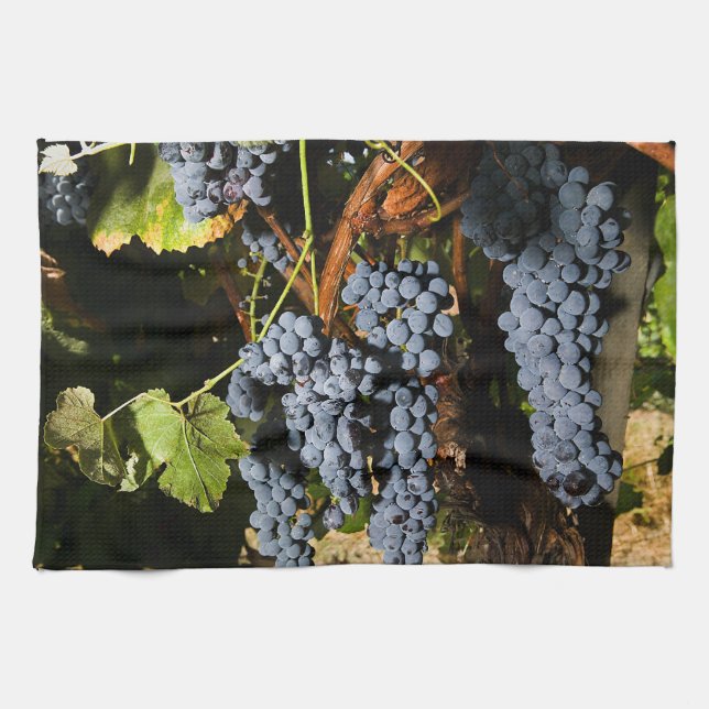 Linge De Cuisine Vignoble 2 de raisin (Horizontal)