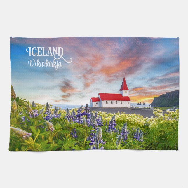 Linge De Cuisine Vikurkirkja, Islande (Horizontal)