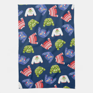 Linge De Cuisine Vilain motif de Noël moche