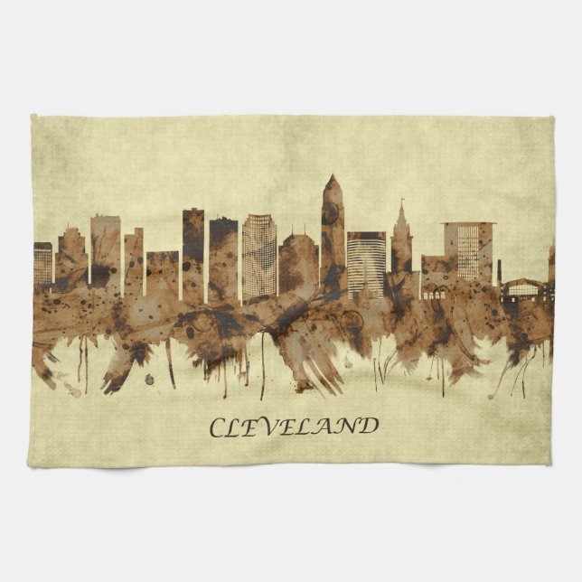 Linge De Cuisine Ville de Cleveland Ohio (Horizontal)