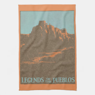 Linge De Cuisine Villes Taos Pueblos vintage Nouveau-Mexique, Art d