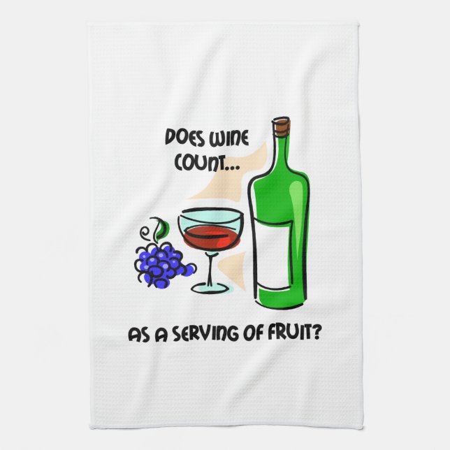 Linge De Cuisine vin drôle (Vertical)