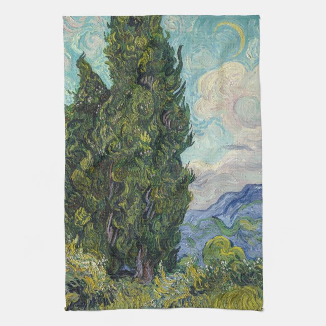 Linge De Cuisine Vincent van Gogh - Cyprès (Vertical)