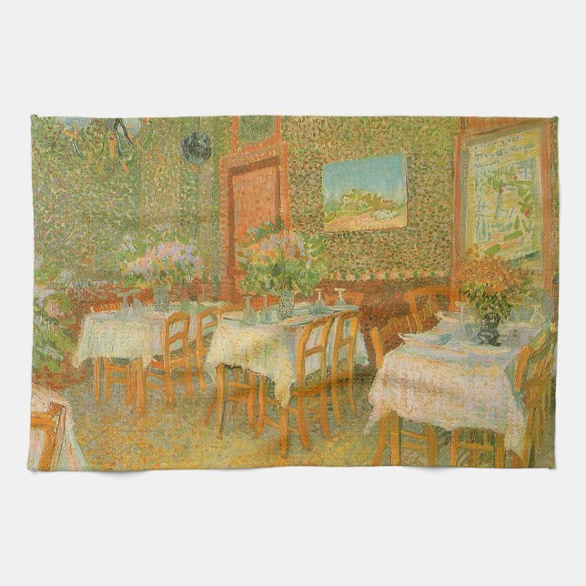 Linge De Cuisine Vincent van Gogh - Intérieur d'un restaurant (Horizontal)