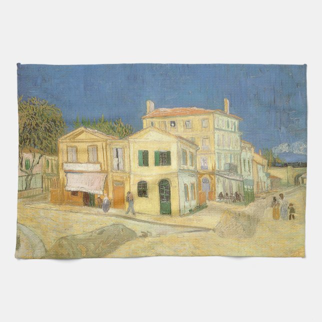 Linge De Cuisine Vincent van Gogh - La Maison Jaune (La Rue) (Horizontal)