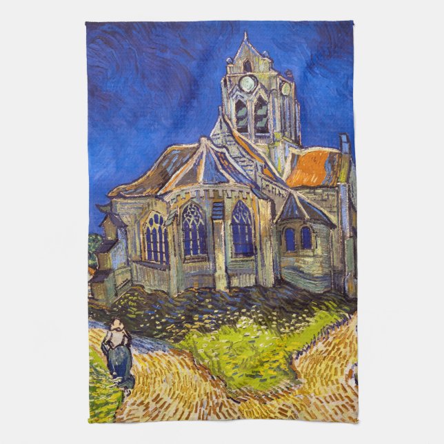 Linge De Cuisine Vincent van Gogh - L'église d'Auvers (Vertical)