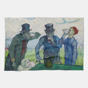Linge De Cuisine Vincent van Gogh - Les buveurs, après Daumier