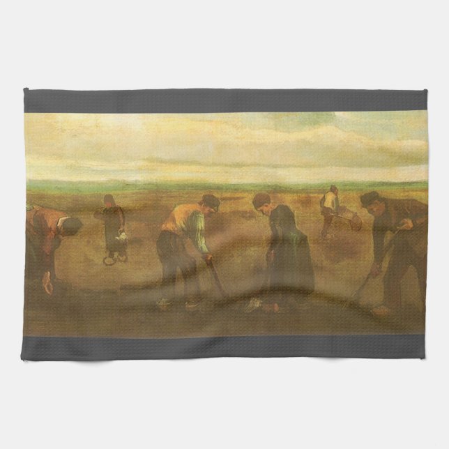 Linge De Cuisine Vincent van Gogh - Les paysans plantent des pommes (Horizontal)
