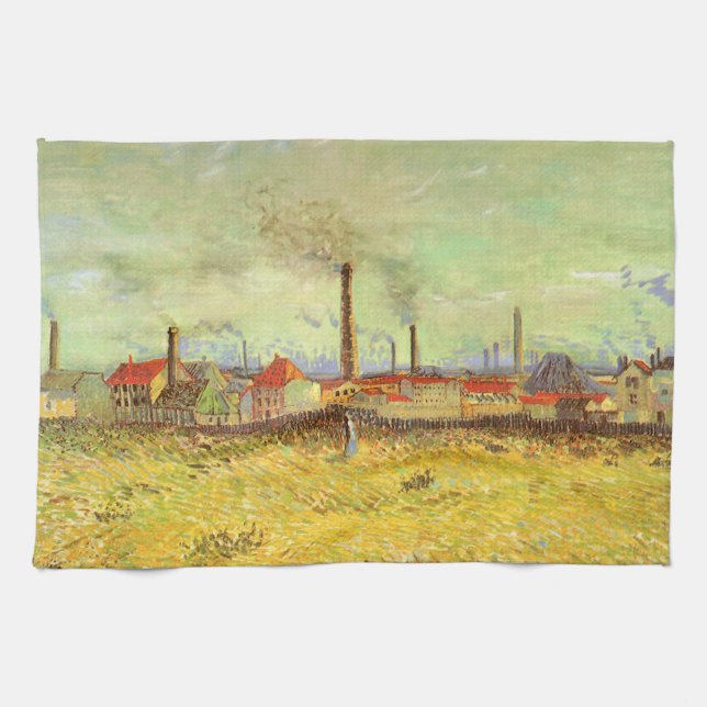 Linge De Cuisine Vincent van Gogh - Les usines à Asnieres (Horizontal)