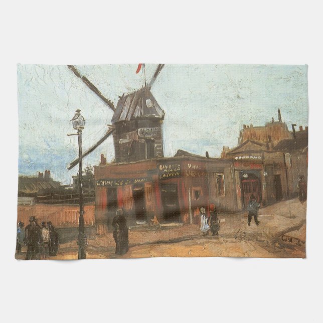 Linge De Cuisine Vincent van Gogh - Moulin de la Galette, Windmill (Horizontal)