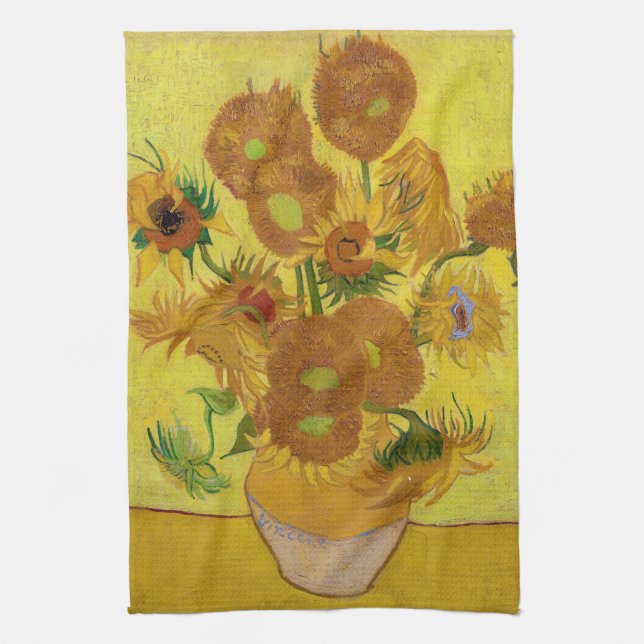 Linge De Cuisine Vincent van Gogh - Vase avec quinze tournesols (Vertical)
