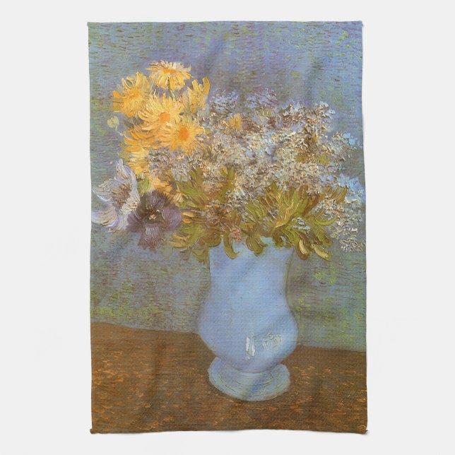 Linge De Cuisine Vincent van Gogh Vase de Lilacs, Daisées, Anémones (Vertical)