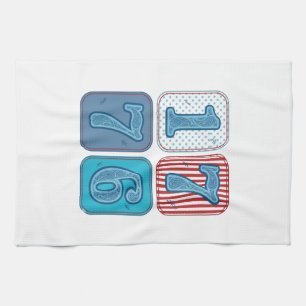 Linge De Cuisine Vintage 1776 Patchwork Patriotique