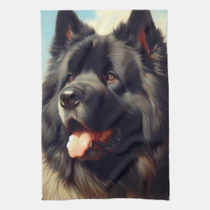 Linge De Cuisine Vintage Bouvier des Flandres Peinture