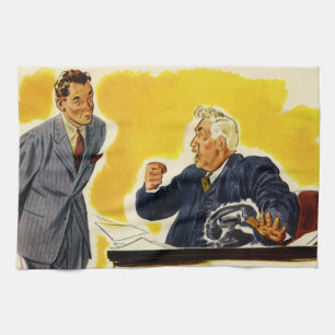 Linge De Cuisine Vintage Business, Mad CEO Executive Boss Employé