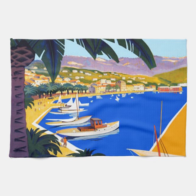Linge De Cuisine Vintage Côte d'Azur (Horizontal)