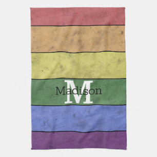 Linge De Cuisine Vintage drapeau LGBT orgueil écarlate arc-en-ciel 