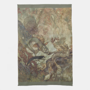 Linge De Cuisine Vintage Fairy Tale, la sirène par Edmund Dulac