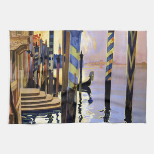 Linge De Cuisine Vintage Grand Canal Venise Italie Voyage