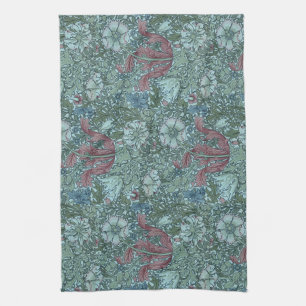 Linge De Cuisine Vintage motif Floral Vert Bleu Rouge Blanc