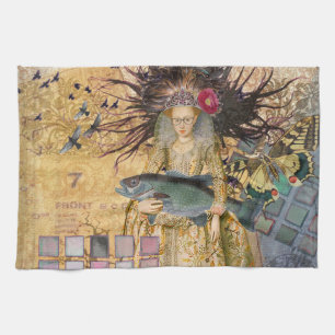 Linge De Cuisine Vintage Pisces femme gothique classique