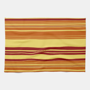 Linge De Cuisine Vintage Retro rayures colorées Motif d'art