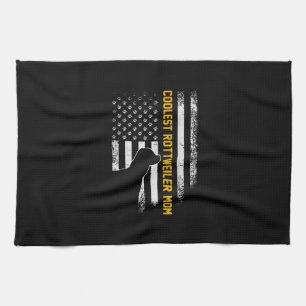 Linge De Cuisine Vintage USA American Flag Coolest Rottweiler