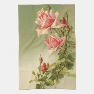Linge De Cuisine Vintage Valentine's Day Pink Victorian Garden Rose