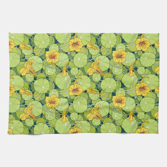 Linge De Cuisine Vintage Waterlilies (Horizontal)