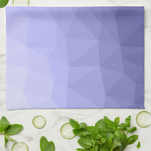 Linge De Cuisine Violet bleu maille foncé motif géométrique