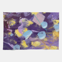 Violet et Jaune Vifs, Art Abstrait