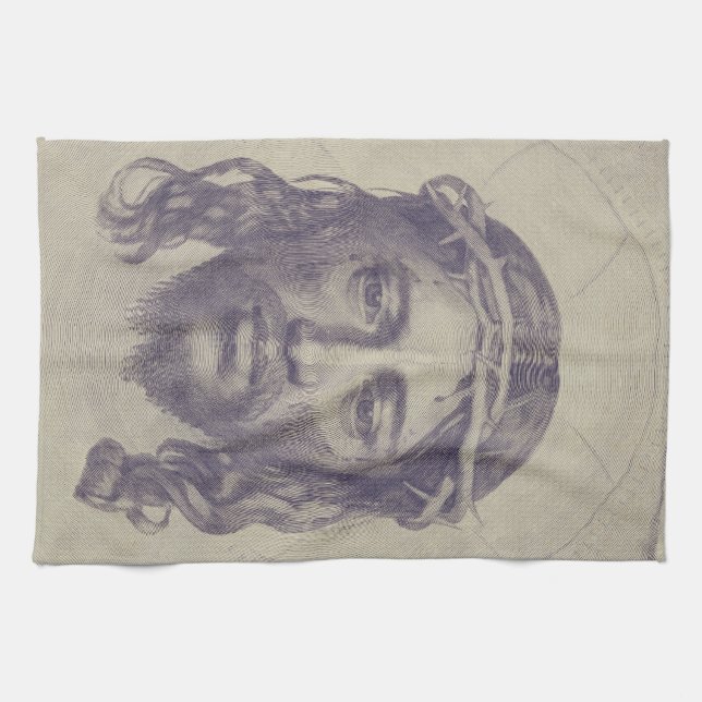 Linge De Cuisine Visage du Christ sur le Voile de Saint-Veronica (Horizontal)