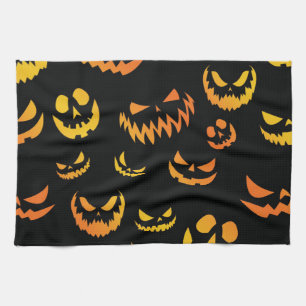 Linge De Cuisine Visage du Citrouille Jack-o'-lantern